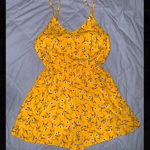 Floral Yellow Romper
